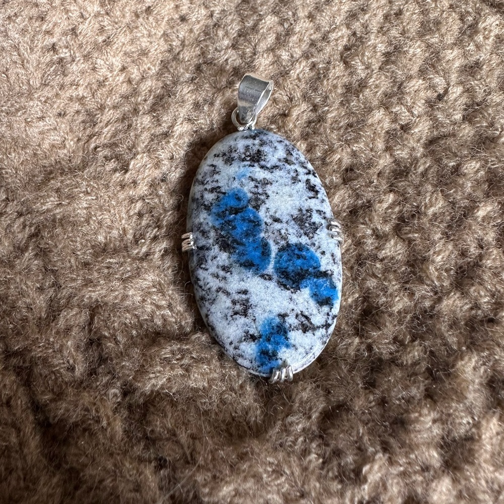 Large K2 Jasper pendant set in sterling silver